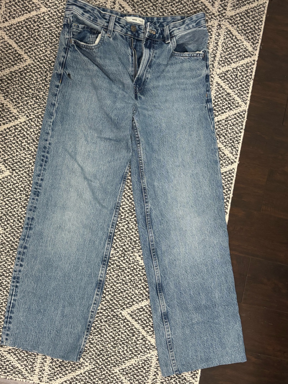 Mango Light Blue Wide-Leg Jeans